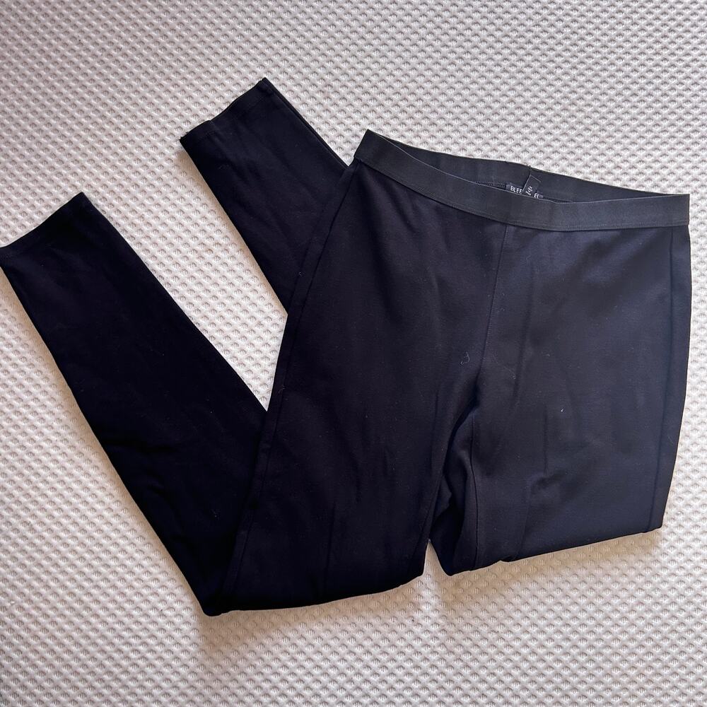 Eileen Fisher Ponte Pants XS Black Skinny Trousers Lagenlook Capsule Straight